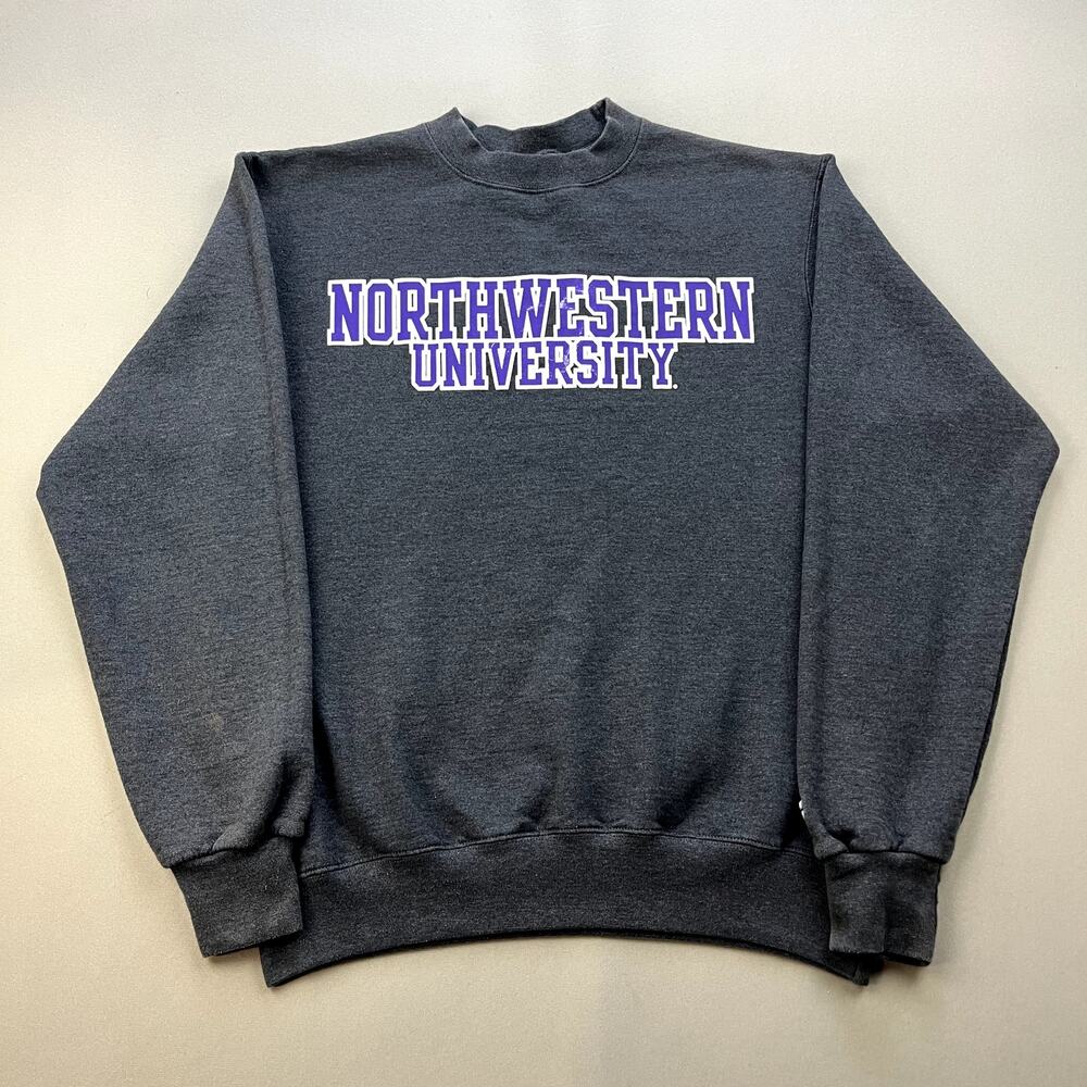 Northwestern University Sweatshirt Adult Small Gray Champion Wildcats College